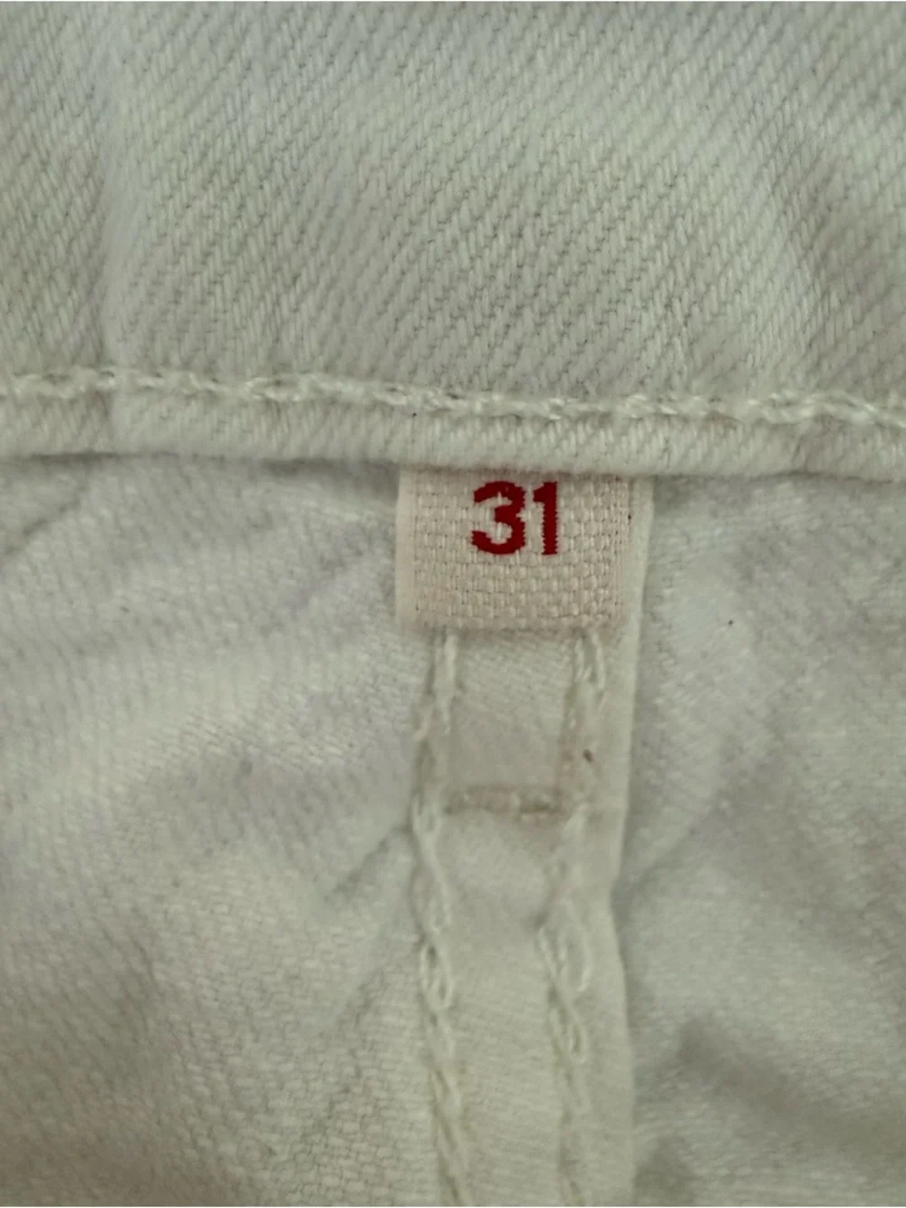 Levi's White Denim Roll-Hem‎ Women's Shorts